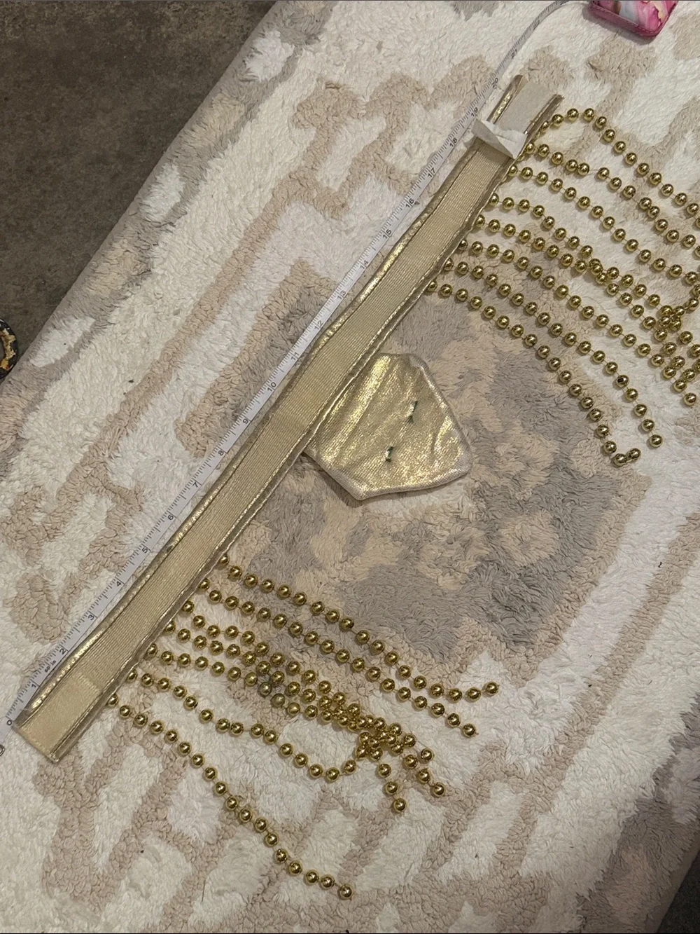 Cleopatra Gold Beaded Fringe Kids Headpiece or necklace - Metallic - Snake